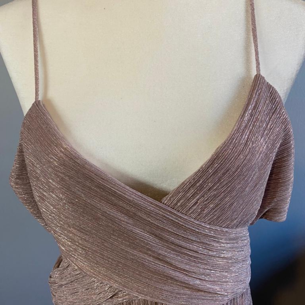 INTERMIX PINK TINA LUREX CUTO DRESS - Picture 14 of 17